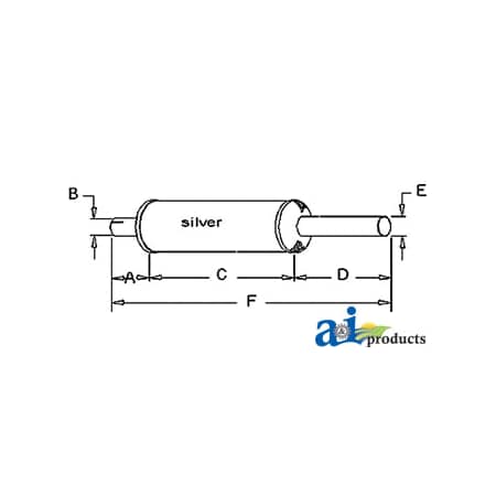A & I Products Muffler 6.9" x6.2" x30.9" A-370664R1